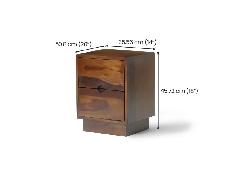 Alexa Solid Wood Bedside Table